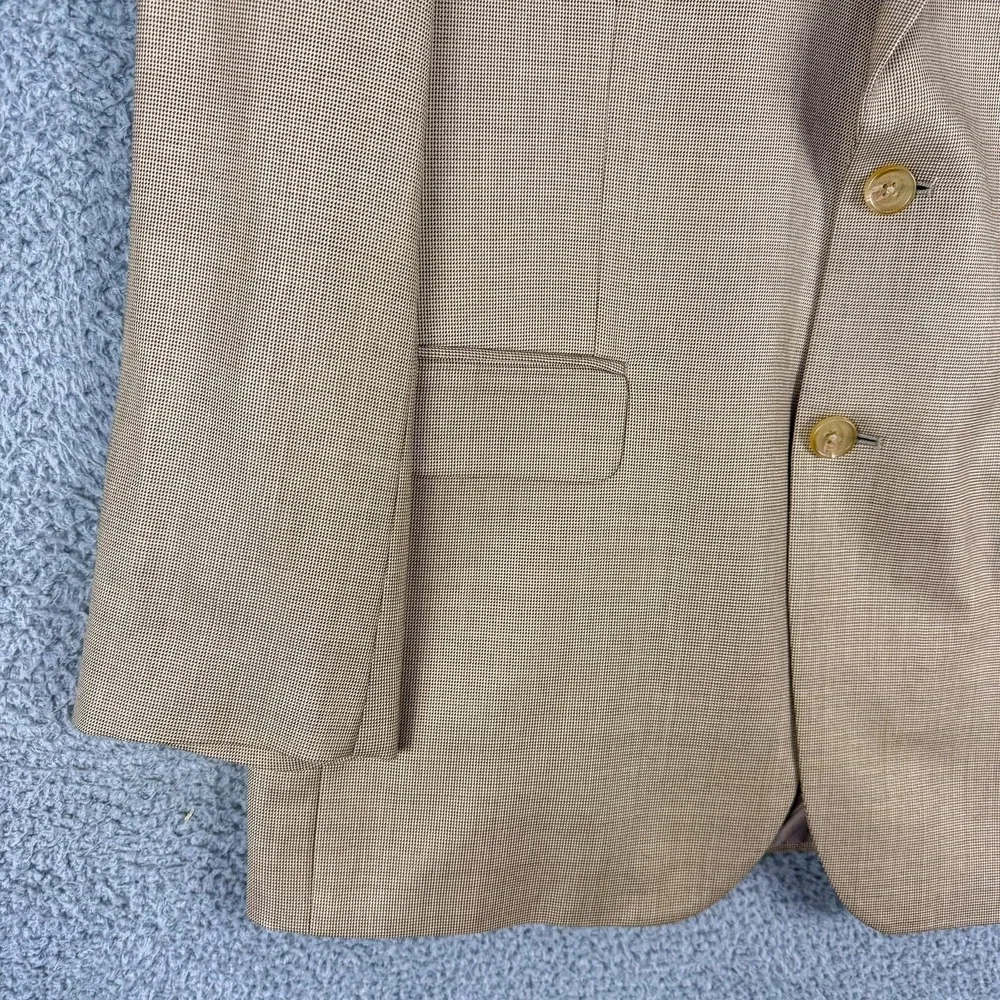 Ralph Ralph Lauren Blazer Mens 40R Brown‎ Check Wool Bamboo Rayon Sport Coat